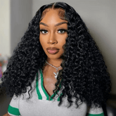 VIPbeauty Burmese Curly Lace Frontal Wigs HD Transparent Human Hair Wigs 180%